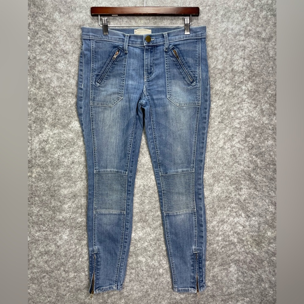 Current/Elliott Light Blue Moto Skinny Jeans Size 28  (0258)